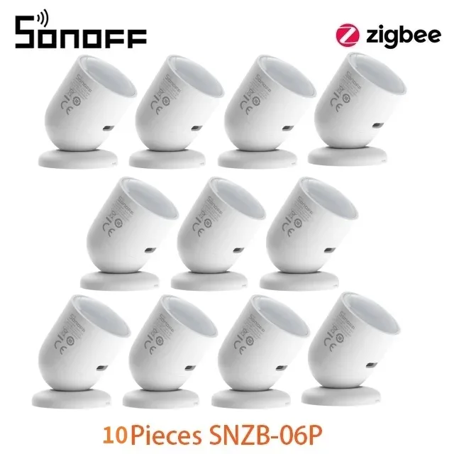 SONOFF SNZB 06P Zigbee Human Presence Sensor SNZB-06P Detector Motion Light Sensing Smart Home Automation Work with Alexa Google