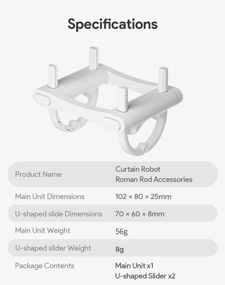 Tuya Zigbee/Bluetooth Track Curtain Robot Tuya Smart Rail Curtain Robot Smart Curtain Pusher Robot Support Siri Alexa Voice