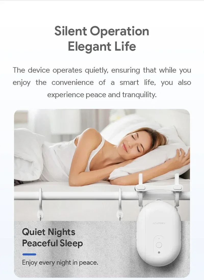 Tuya Zigbee/Bluetooth Track Curtain Robot Tuya Smart Rail Curtain Robot Smart Curtain Pusher Robot Support Siri Alexa Voice