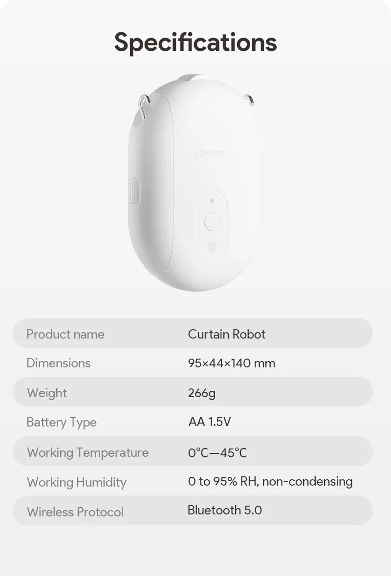 Tuya Zigbee/Bluetooth Track Curtain Robot Tuya Smart Rail Curtain Robot Smart Curtain Pusher Robot Support Siri Alexa Voice