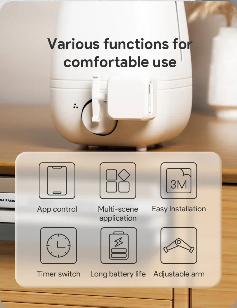 Tuya BLE Fingerbot for Rocker Switch Remote Controller Adjustable Switch Press Robot Support Google Home Alexa Voice Assitant