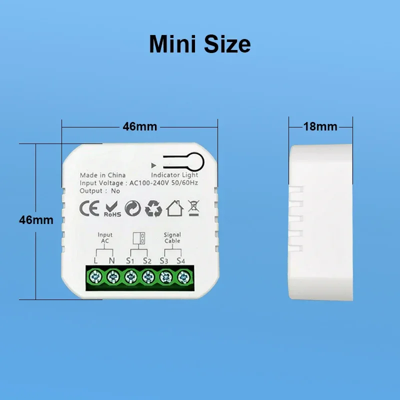 Tuya Smart Life ZigBee Garage Door Opener Controller App Remote Control Supports Alexa Google Home Zigbee2MQTT Gateway Needed