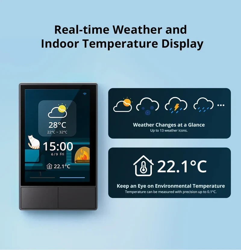 SONOFF NSPanel Smart Scene Wall Switch EU/US Integrated HMI Panel Home Automation Thermostat Smart HomeWorks with Alexa Alice