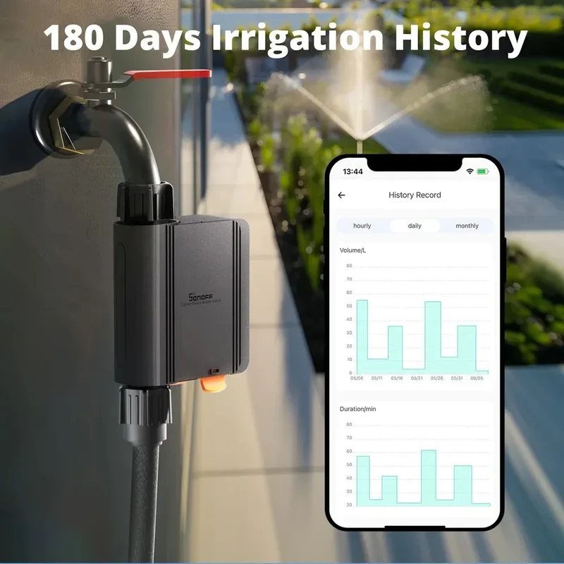 SONOFF SWV SONOFF Water Valve SWV-BSP Faucet Smart Irrigation Controller Systerm Timer App Voice Control Via Alexa Google