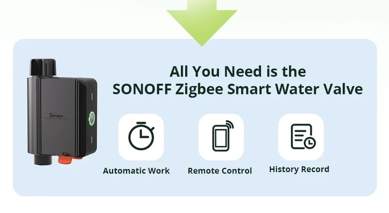 SONOFF SWV SONOFF Water Valve SWV-BSP Faucet Smart Irrigation Controller Systerm Timer App Voice Control Via Alexa Google