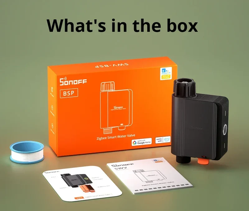 SONOFF SWV SONOFF Water Valve SWV-BSP Faucet Smart Irrigation Controller Systerm Timer App Voice Control Via Alexa Google