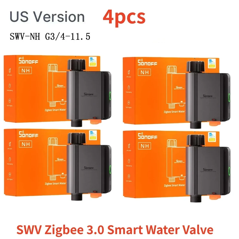 SONOFF SWV SONOFF Water Valve SWV-BSP Faucet Smart Irrigation Controller Systerm Timer App Voice Control Via Alexa Google