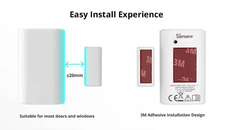 SONOFF SNZB-04P Sonoff Zigbee Door Sensor SNZB 04P Local Smart Scene Linkage Tamper Alert Home Security Work with Alexa Google