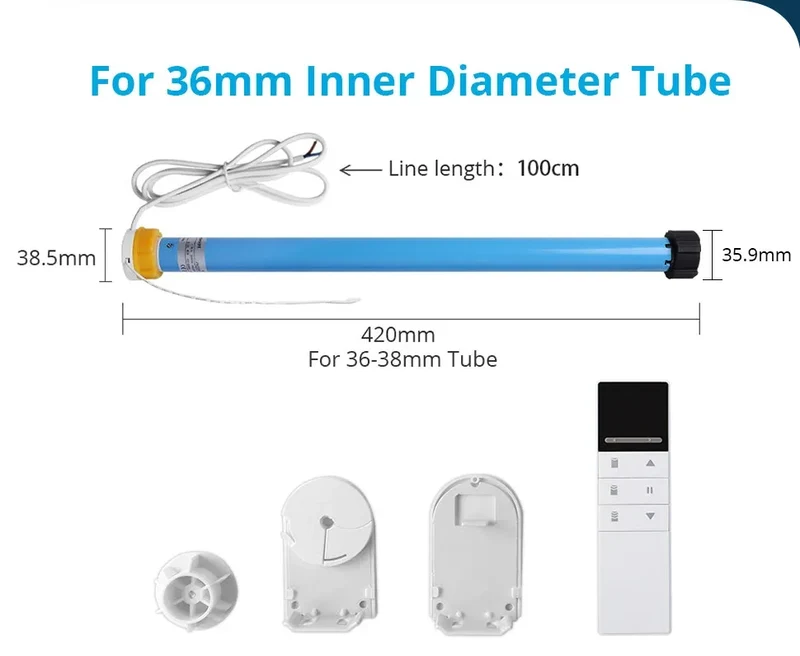 Zemismart WiFi Electric Roller Blind Motor Automatic enginer for 37mm 38mm Tube Work with Tuya Alexa Google Home Voice