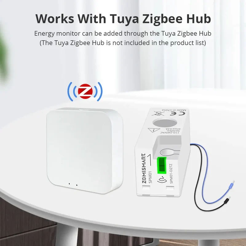 Zemismart Smart Energy Meter Zigbee WiFi Monitor Electric Sensor Measure Work With Tuya Zigbee2mqtt Home Assistant