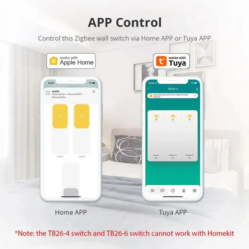 Zemismart Zigbee Interrupter 1 2 3 4 6 Gangs Light Switch Brazilian Wall switches Work with Tuya Smart Life Alexa Google Home