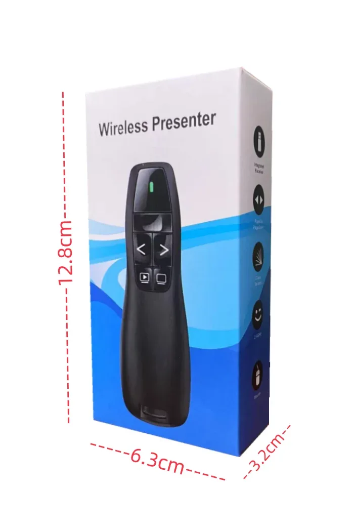 2024 NEW 2.4GHz Wireless Power Point Pen Presentation Clicker USB Remote Control Flip Presenter Pointer PPT Slide Advancer Pens