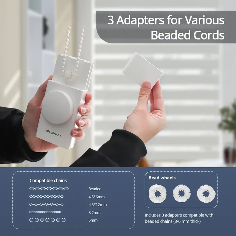 Zemismart Zigbee Smart Roller Shade Driver Built in Battery with Knob Control Speed Work with Tuya App Alexa Google Home Voice