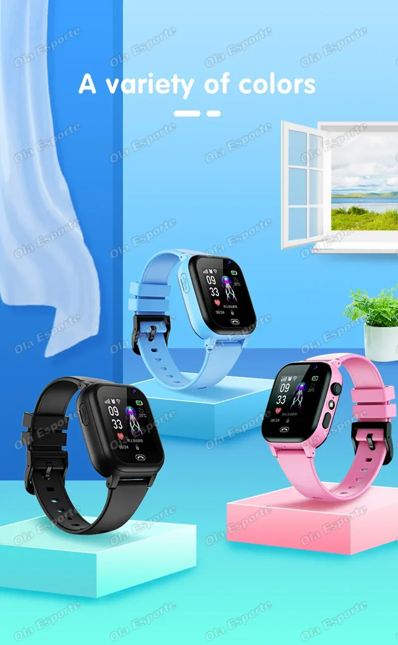 Kids Smart Watch 4G Sim Card 2G Internet SOS LBS Location Call Child SmartWatch Camera Waterproof Watch Phone For Boys Girls