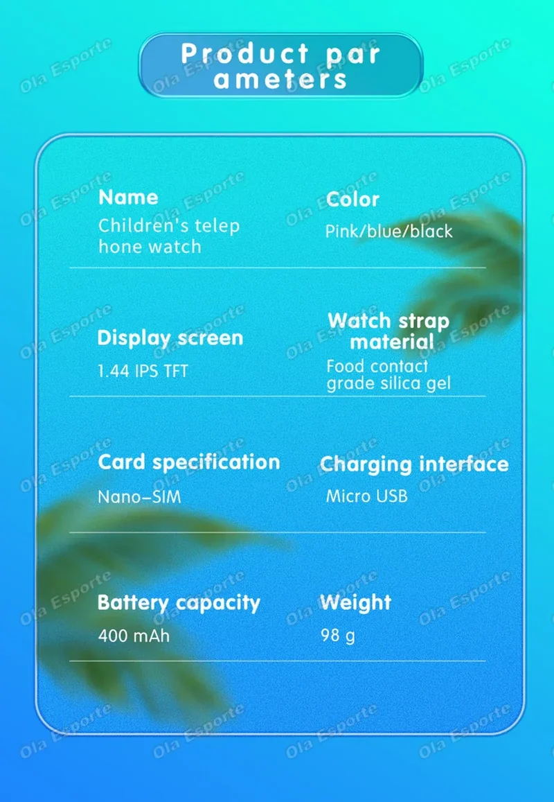 Kids Smart Watch 4G Sim Card 2G Internet SOS LBS Location Call Child SmartWatch Camera Waterproof Watch Phone For Boys Girls
