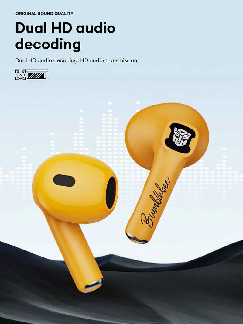 100% Original TRANSFORMERS TF-T23 TWS Bluetooth 5.4 Gaming Earphones Headphones Music Dual Mode Earbuds Choice High Quality