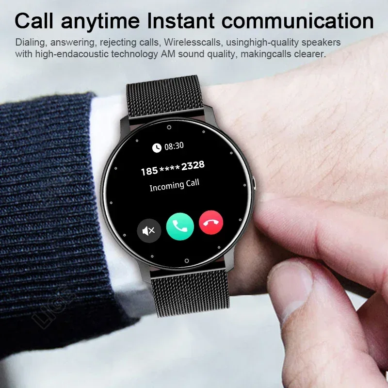 LIGE 2024 Smart Watch Men 1.28" Full Touch Bracelet Fitness Tracker Sports Watches Bluetooth Call Smart Clock Women Smartwatch