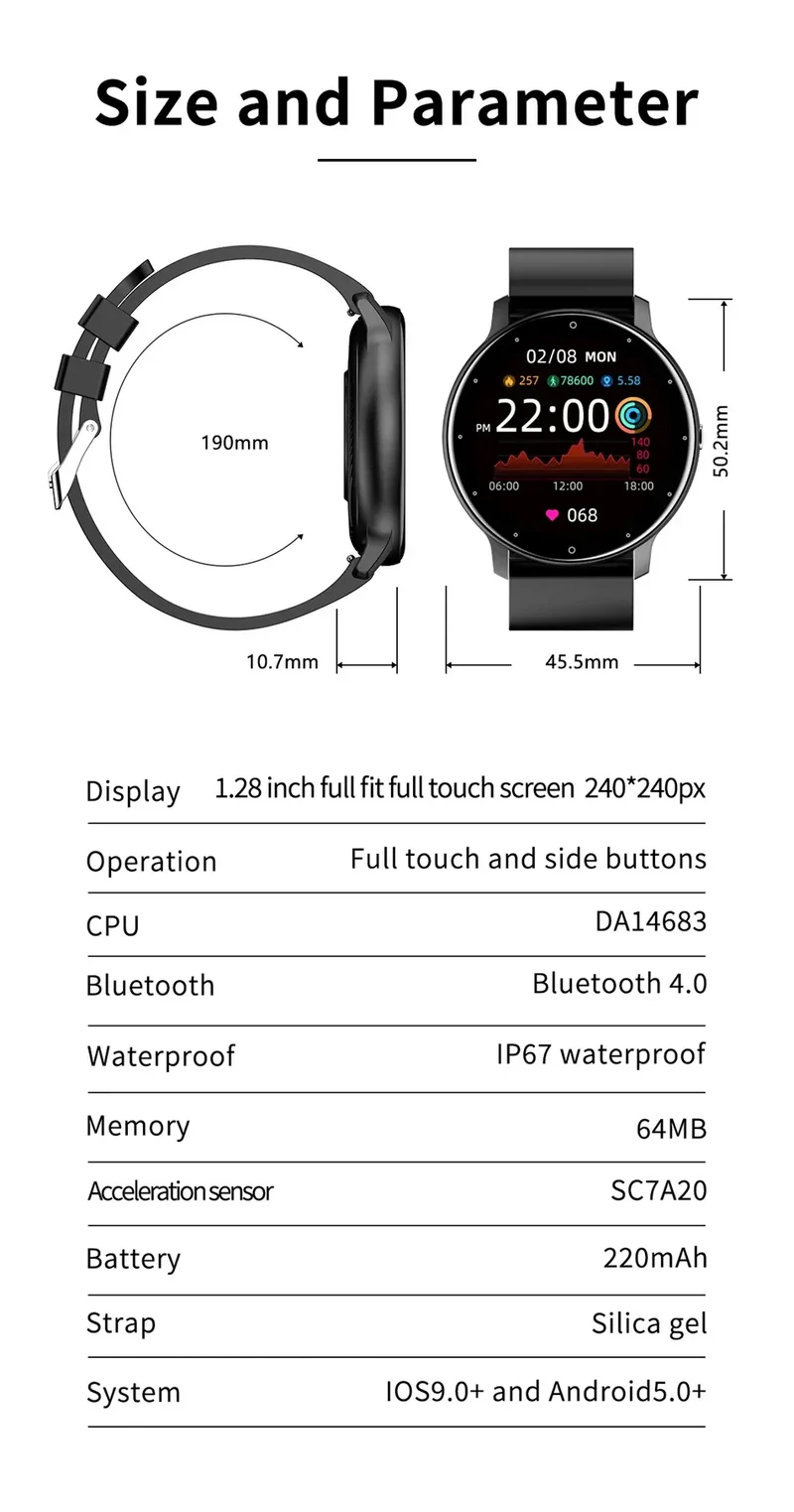 LIGE 2024 Smart Watch Men 1.28" Full Touch Bracelet Fitness Tracker Sports Watches Bluetooth Call Smart Clock Women Smartwatch
