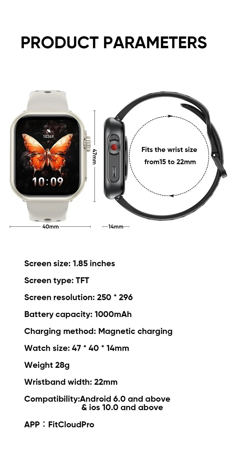 Watch Ultra 2 SE Men Women 1000mAh AMOLED Heart Rate 100+Sport Bluetooth Call GPS Track Waterproof Smart Watch For IOS Android