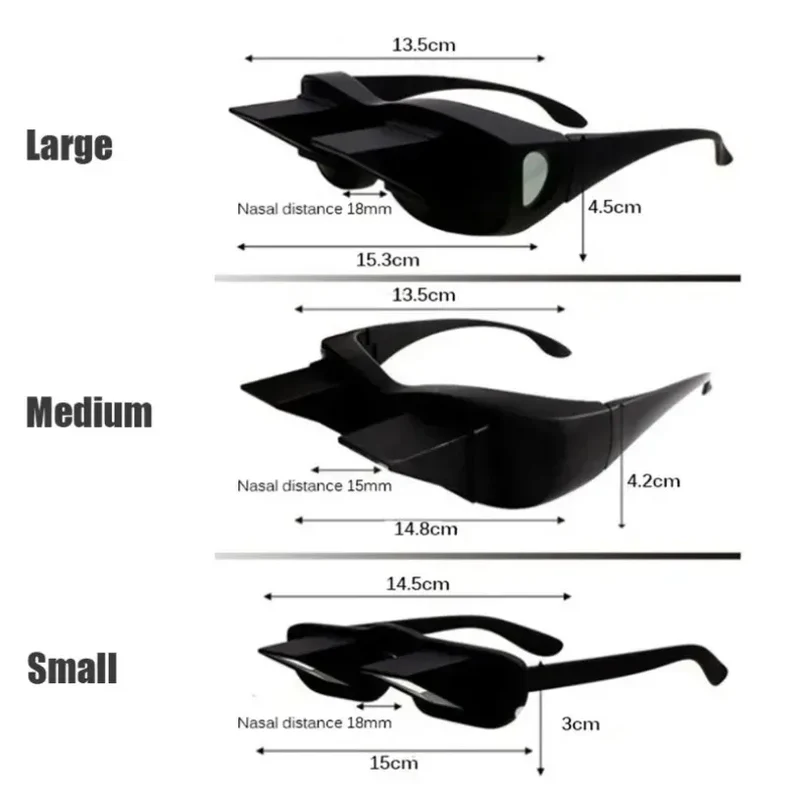Lazy Eyeglasses Lazy Reading Glasses HD Eyeglasses Prismatic Periscope Eyeglasses for Reading and Watching TV While Lying Down
