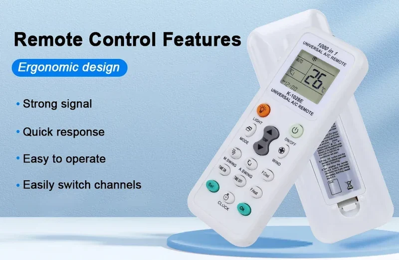 Universal Remote Control K 1028E A/C Digital LCD For Air Conditioner for L Panasonic Sharp Samsung Fujitsu Gree Guangda Haier