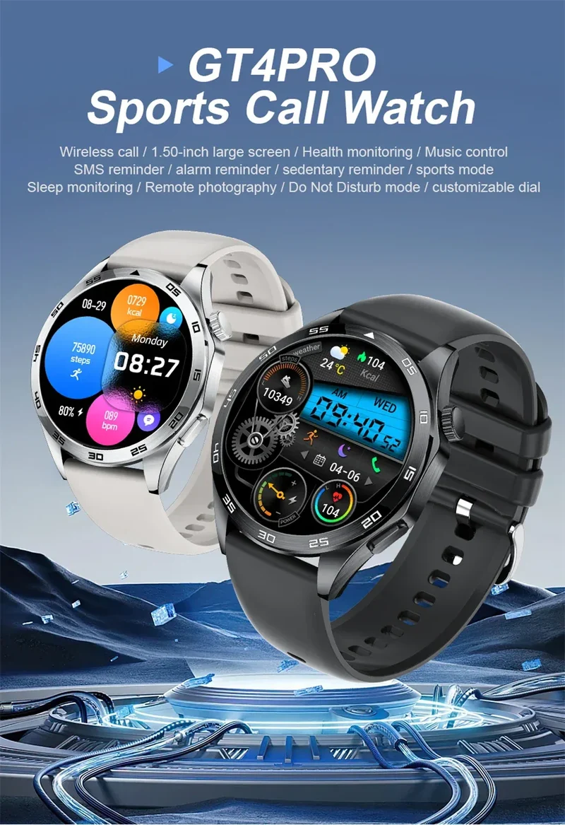 2025 New Blood Pressure Smart Watch Men ECG Monitoring Heart Rate Monitor Women Smartwatch BT Call Fitness Tracker Sport Watches