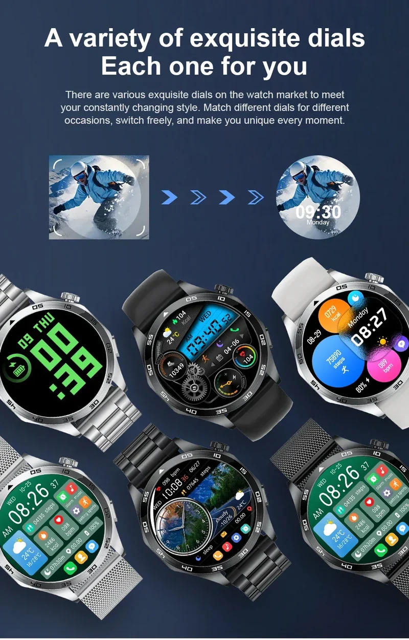 2025 Smart Watch Men Watch 4 Pro+ 1.50 Inch HD Screen Bluetooth Call ECG Heart Rate Health Monitoring Smartwatch For Android IOS
