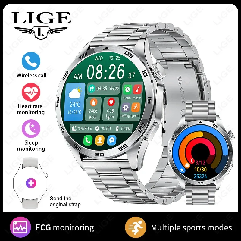 2025 Smart Watch Men Watch 4 Pro+ 1.50 Inch HD Screen Bluetooth Call ECG Heart Rate Health Monitoring Smartwatch For Android IOS