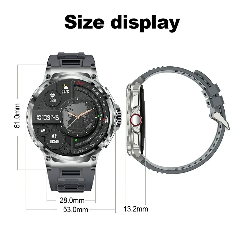 2025 New Military GPS V69 Smart Watch Men 1.85 inch 710 mAh Heart Rate GPS Sports IP68 Waterproof Bluetooth Talk Smartwatch Man