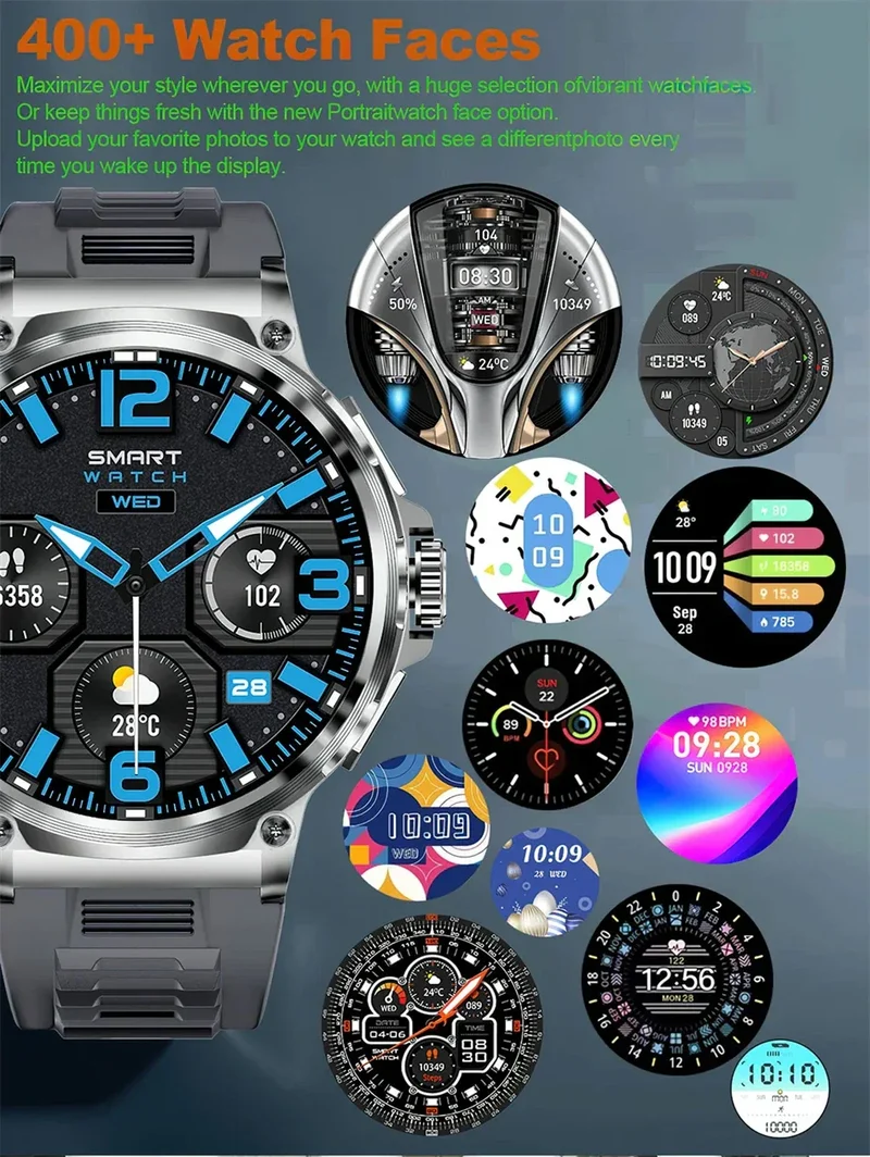 2025 New Military GPS V69 Smart Watch Men 1.85 inch 710 mAh Heart Rate GPS Sports IP68 Waterproof Bluetooth Talk Smartwatch Man
