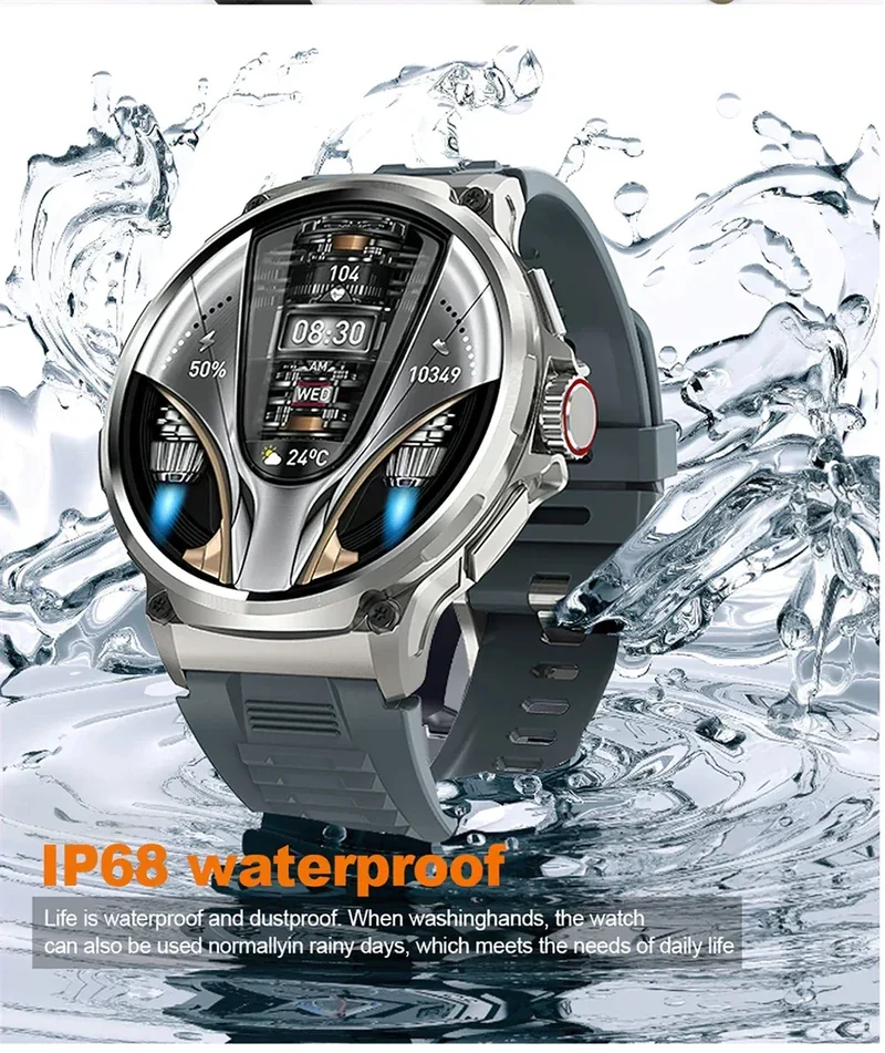 2025 New Military GPS V69 Smart Watch Men 1.85 inch 710 mAh Heart Rate GPS Sports IP68 Waterproof Bluetooth Talk Smartwatch Man