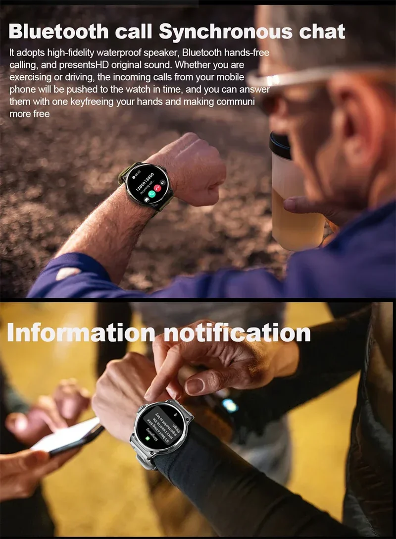 2025 New Military GPS V69 Smart Watch Men 1.85 inch 710 mAh Heart Rate GPS Sports IP68 Waterproof Bluetooth Talk Smartwatch Man