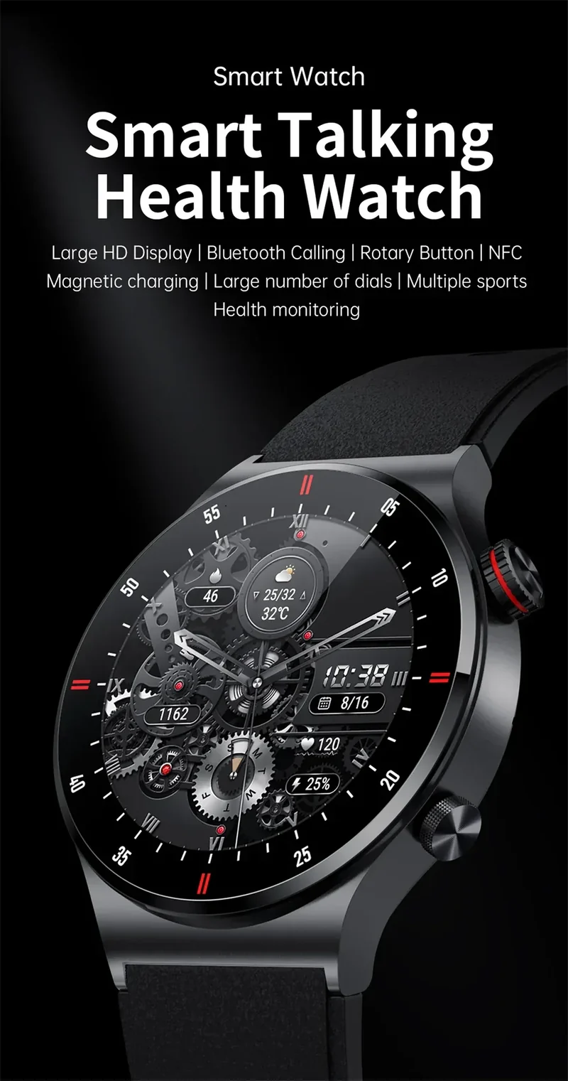 2023 New Bluetooth Call Smart watch Men Full touch Screen Sports fitness watch Bluetooth is Suitable For Android ios Smart watch