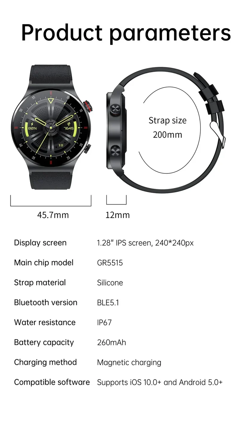 2023 New Bluetooth Call Smart watch Men Full touch Screen Sports fitness watch Bluetooth is Suitable For Android ios Smart watch