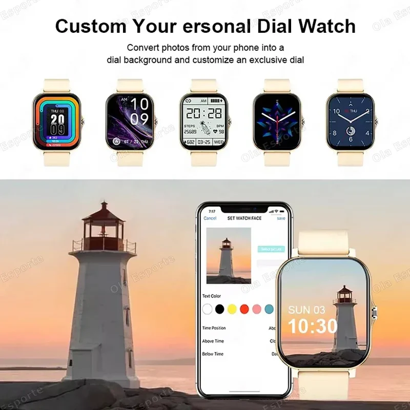 2026 New Smart Watch For Android IOS 1.83Inch Color Screen Bluetooth Call Blood Oxygen/Pressure Monitoring Smart Watch Women Men