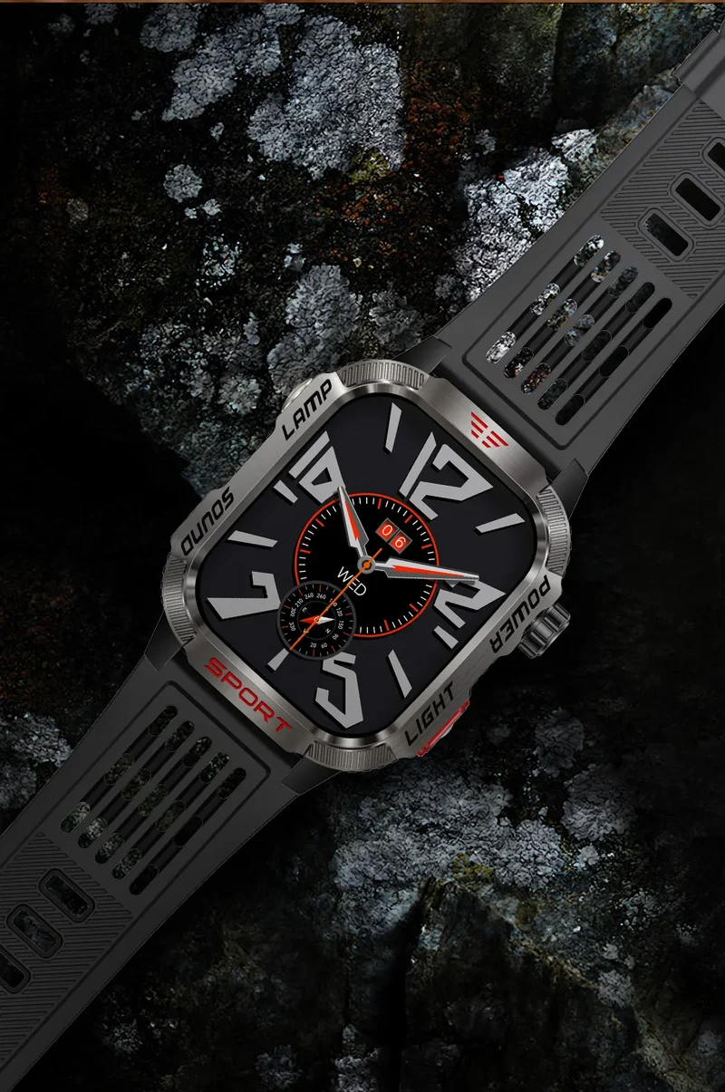 2026 New LED flashlight Military Smart Watch Men IP68 GPS Outdoor Sports Fitness Tracker Health Monitor 2.01" BT Call Smartwatch