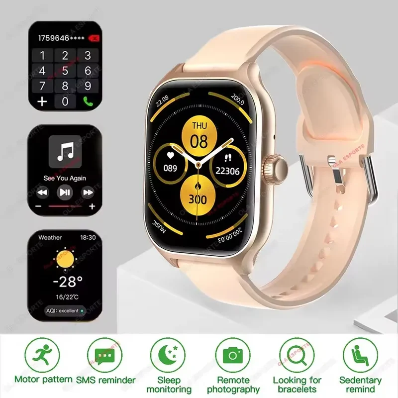New Smart Watch Bluetooth Calls Men Women Smartwatch Heart Rate Monitor IP68 Waterproof Fitness Bracelet Custom Watch Face Pk H9