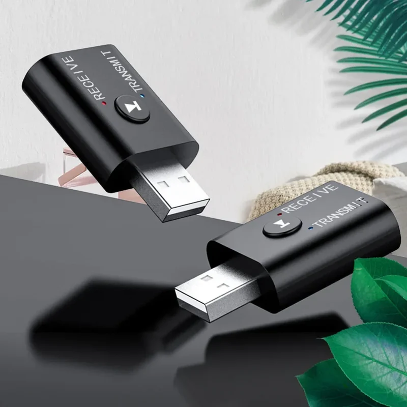 AUX Bluetooth-compatible Adapter With 3.5mm Cable for Car PC Computer Headphone Receiver Transmitter 2IN1 Wireless Audio Adapter