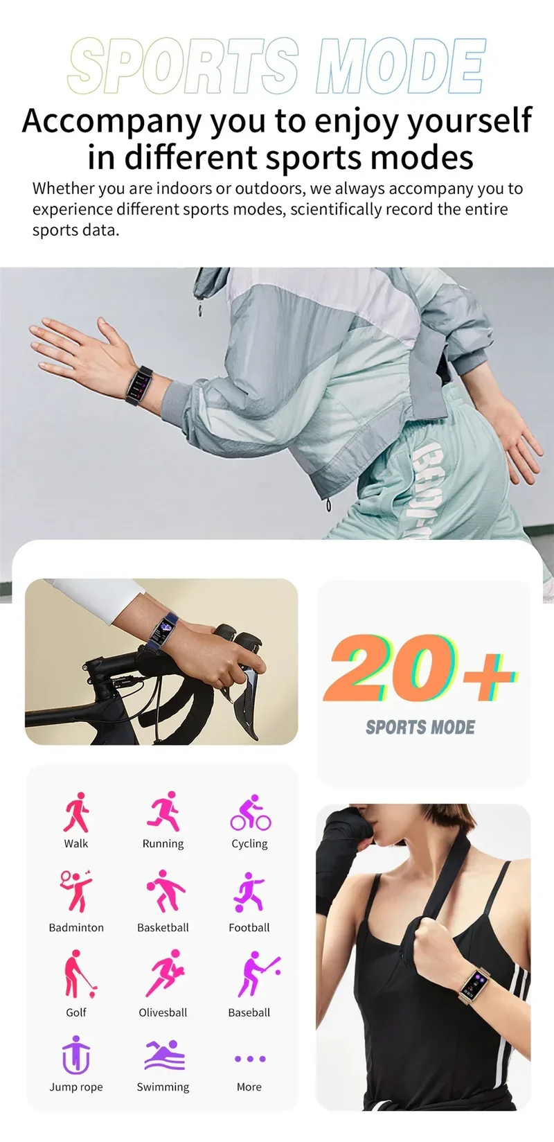 Classic Smart Bracelet Ladies Smart Watch Men Heart Rate Blood Oxygen Waterproof Sports Smart Strap Women Watch For Android IOS