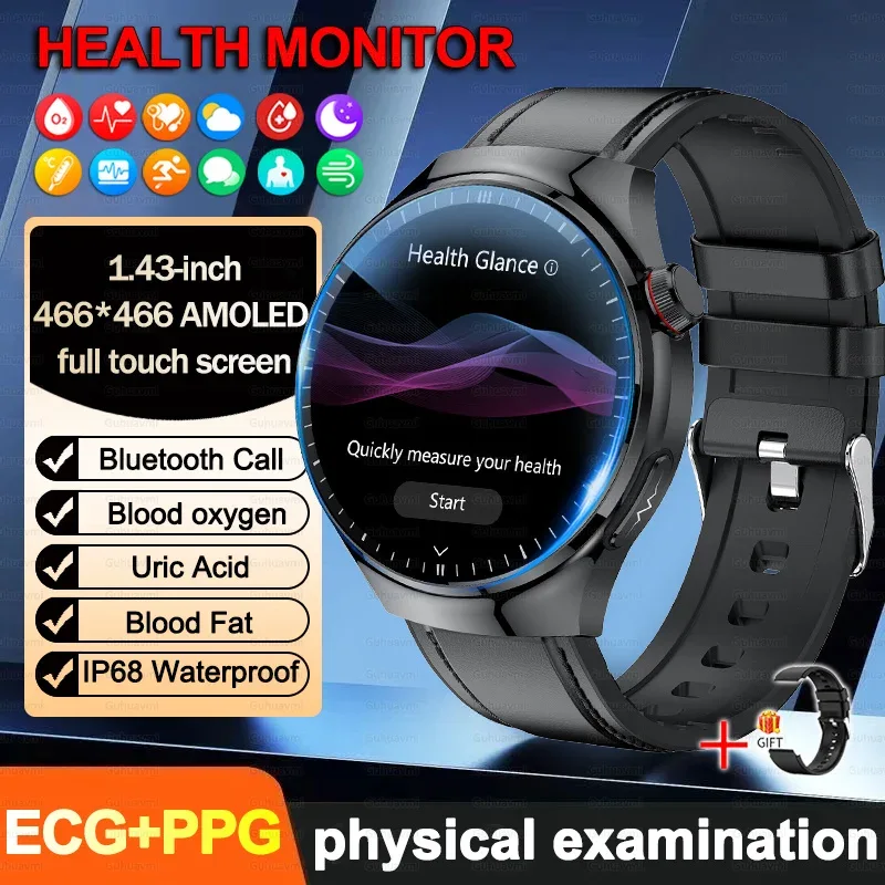 2026New For Man Smartwatches Outdoor Sport Smart Watch Men 1.43“ HD AMOLED Screen ECG physical examination BT5.0 Call smartwatc