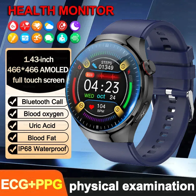 2026New For Man Smartwatches Outdoor Sport Smart Watch Men 1.43“ HD AMOLED Screen ECG physical examination BT5.0 Call smartwatc