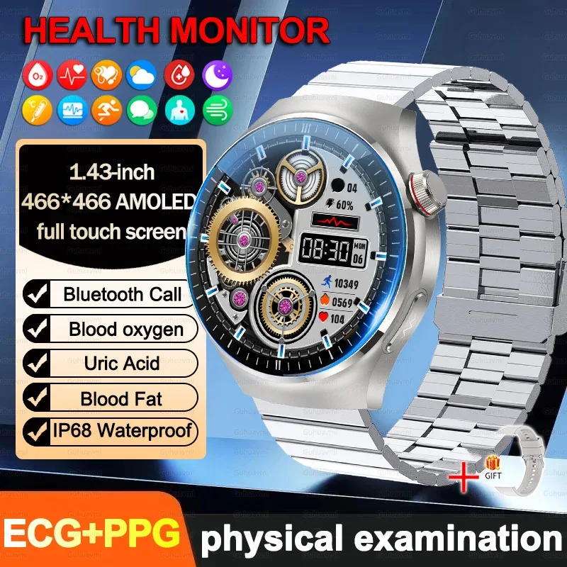 2026New For Man Smartwatches Outdoor Sport Smart Watch Men 1.43“ HD AMOLED Screen ECG physical examination BT5.0 Call smartwatc