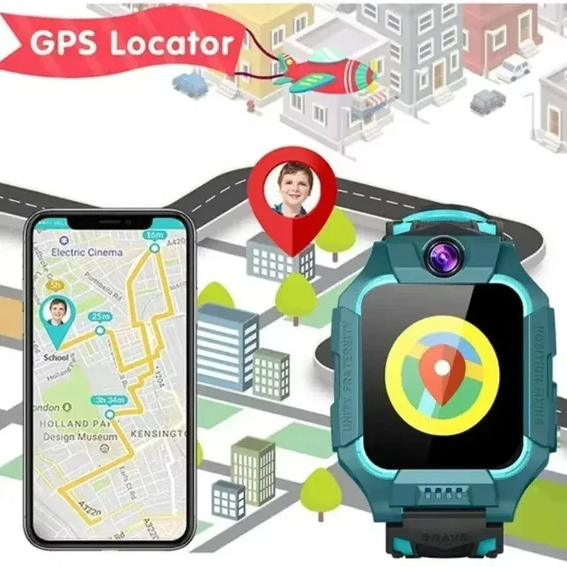2026NEW Kids 5G Smart Watch SOS GPS Location Sim Card Call Camera Child SmartWatch Camera Waterproof Watch Gift For IOS Android