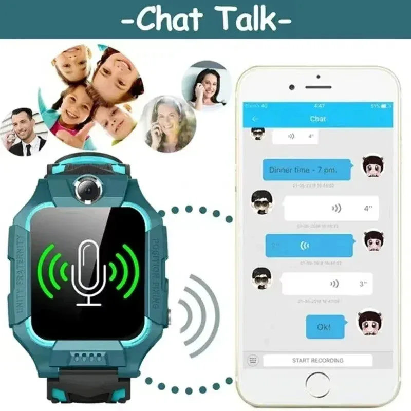 2026NEW Kids 5G Smart Watch SOS GPS Location Sim Card Call Camera Child SmartWatch Camera Waterproof Watch Gift For IOS Android