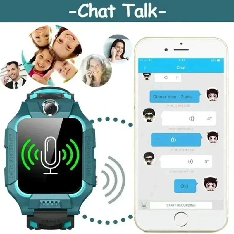 2026NEW Kids 5G Smart Watch SOS GPS Location Sim Card Call Camera Child SmartWatch Camera Waterproof Watch Gift For IOS Android