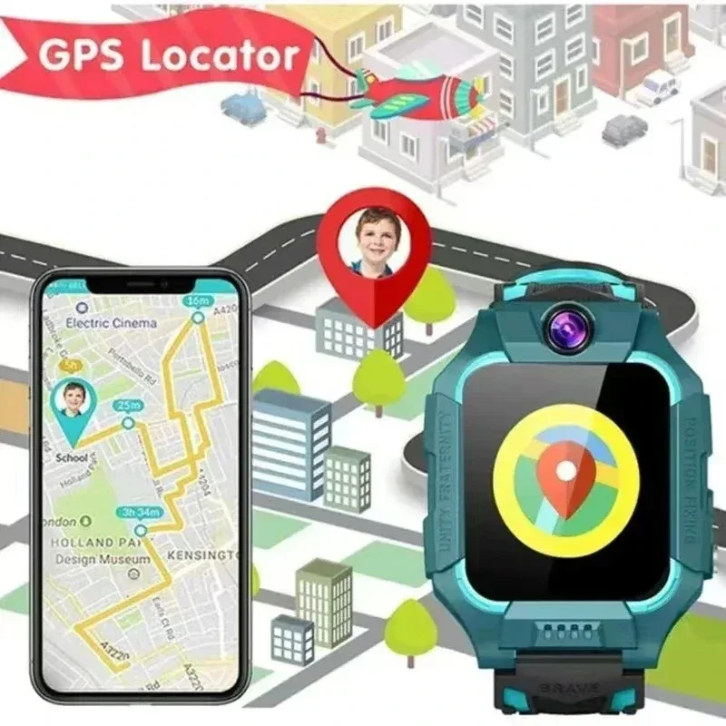 2026NEW Kids 5G Smart Watch SOS GPS Location Sim Card Call Camera Child SmartWatch Camera Waterproof Watch Gift For IOS Android