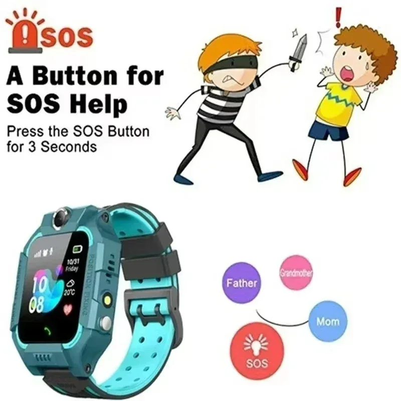 2026NEW Kids 5G Smart Watch SOS GPS Location Sim Card Call Camera Child SmartWatch Camera Waterproof Watch Gift For IOS Android