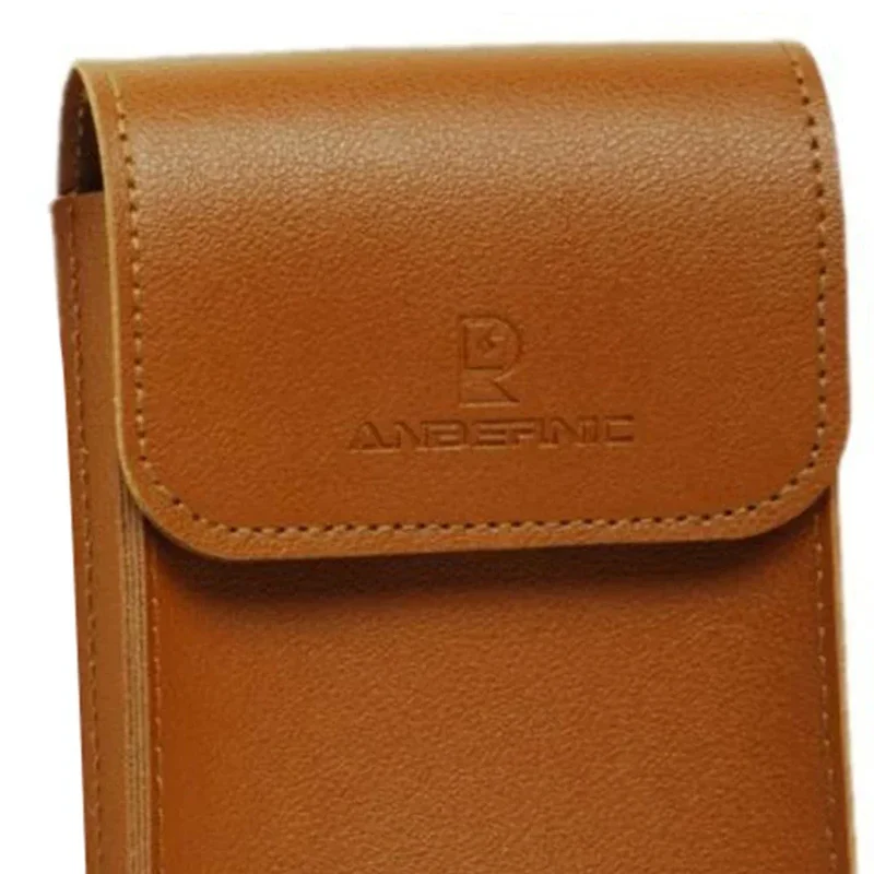 Carrying Case PU Leather Shockproof Portable Storage Bag with Lanyard Protection Case for Anbernic RG34XX Handheld Game Console
