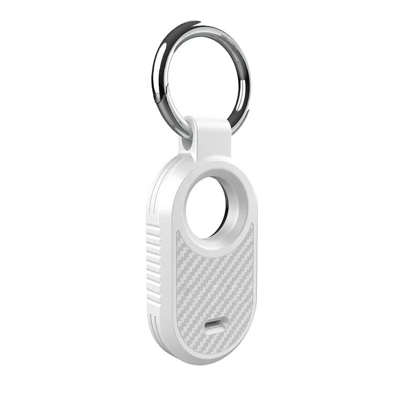 Carbon Fiber Style Case For Samsung Galaxy Smart Tag 2 Locator Anti-lost Backpack Keychain TPU Soft Silicone Protect Back Cover