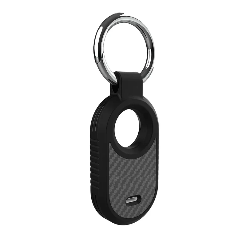 Carbon Fiber Style Case For Samsung Galaxy Smart Tag 2 Locator Anti-lost Backpack Keychain TPU Soft Silicone Protect Back Cover
